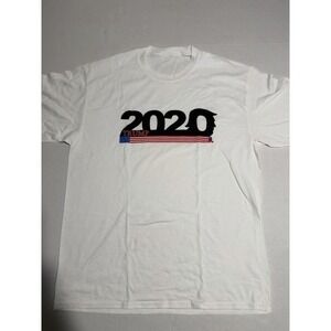 unbranded white tee 'Trump 2020' No Tag, men's large #722